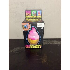 Nee Doh Nice Cream Cone Squishy Toy Pink - Brand New